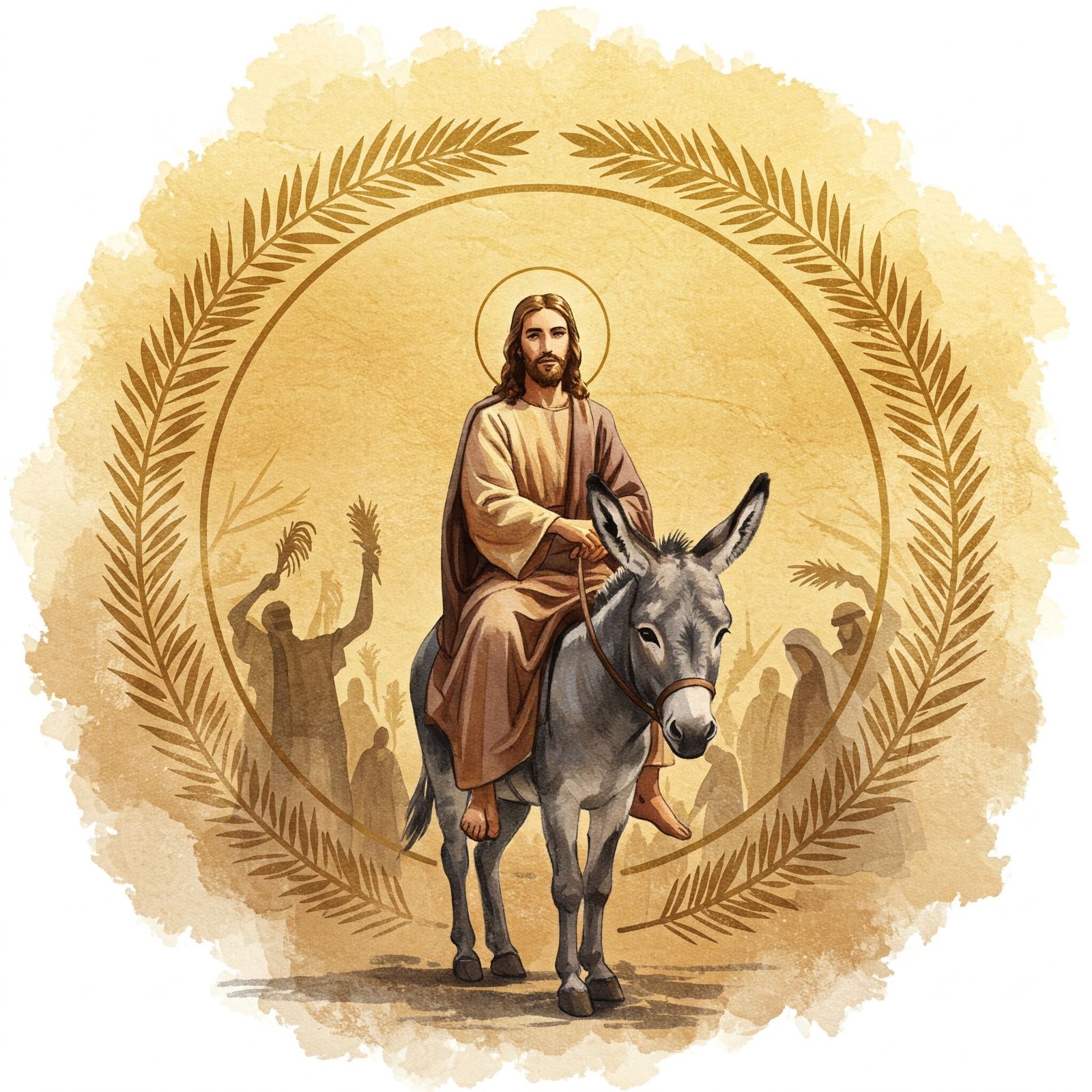 Jesus on a donkey on Palm Sunday – GE