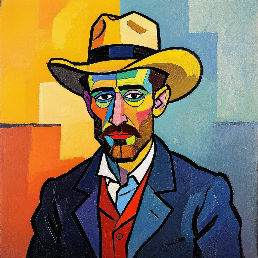 Expressive Figure in Post-Impressionist Style