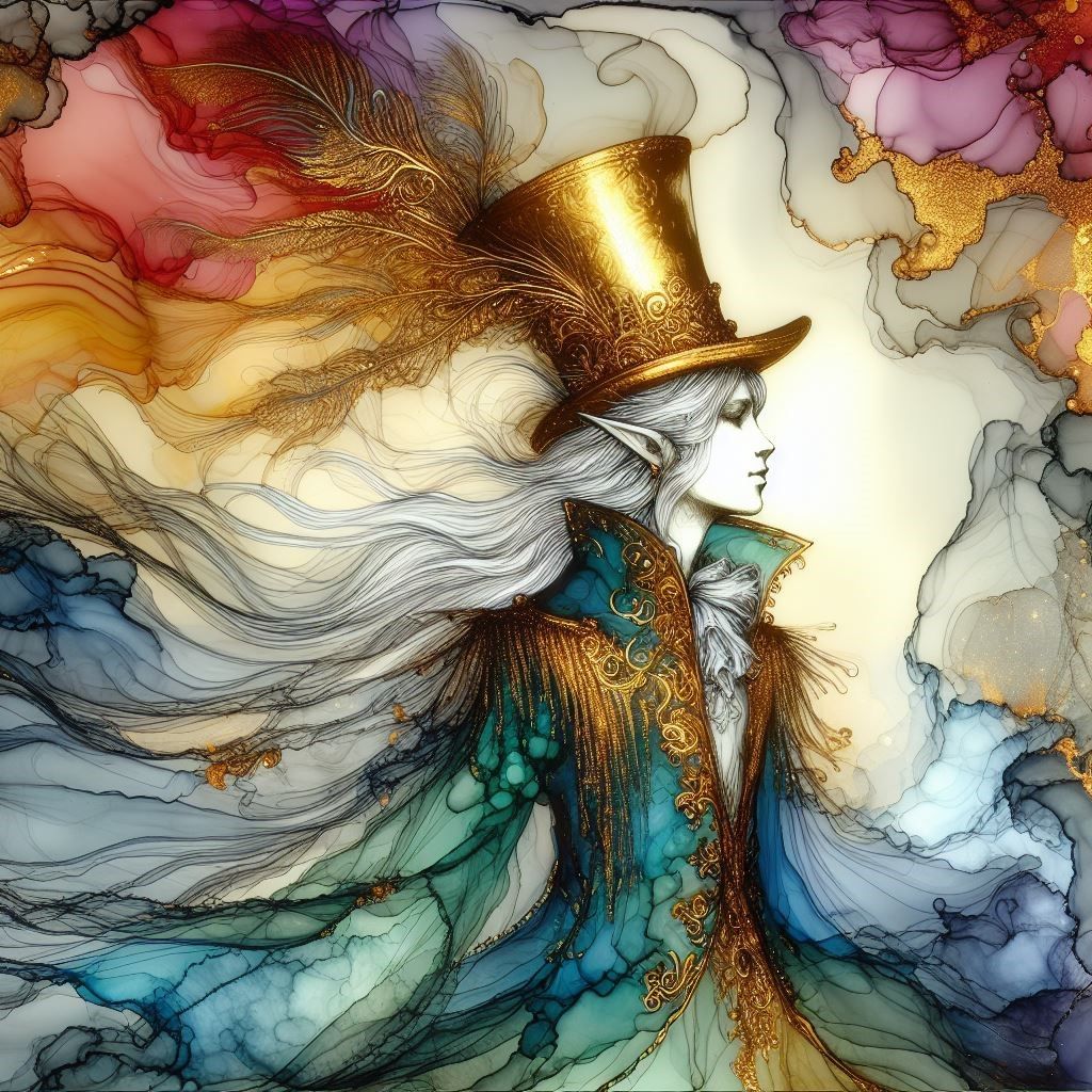 Elf with a golden Top Hat 2