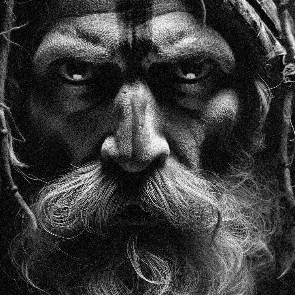 High contrast black and white photo