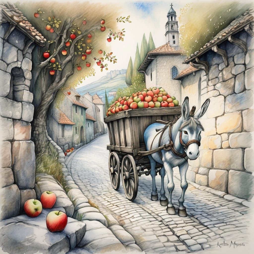 "Carrying goods the old-fashioned way."