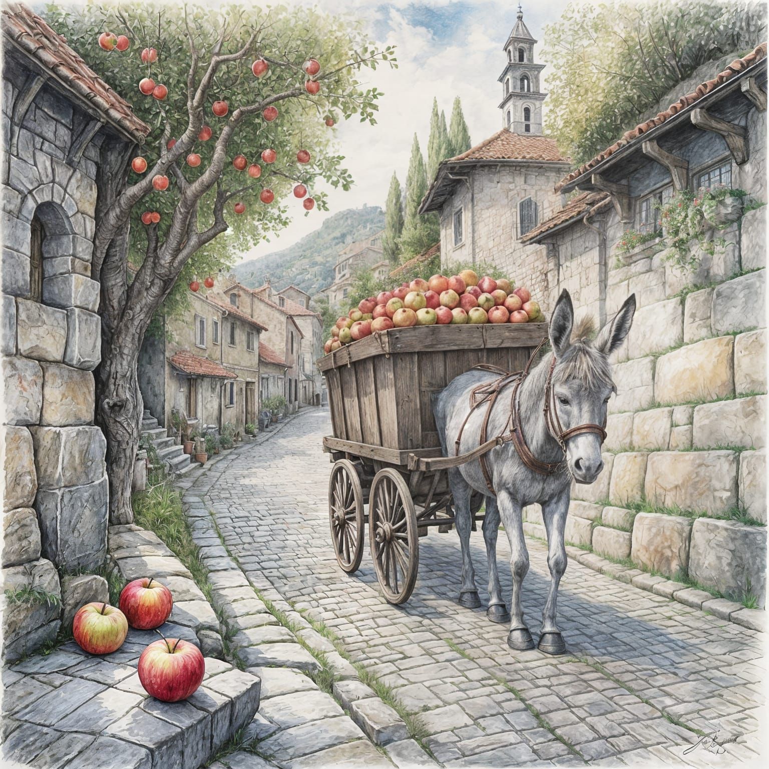 "Carrying goods the old-fashioned way."