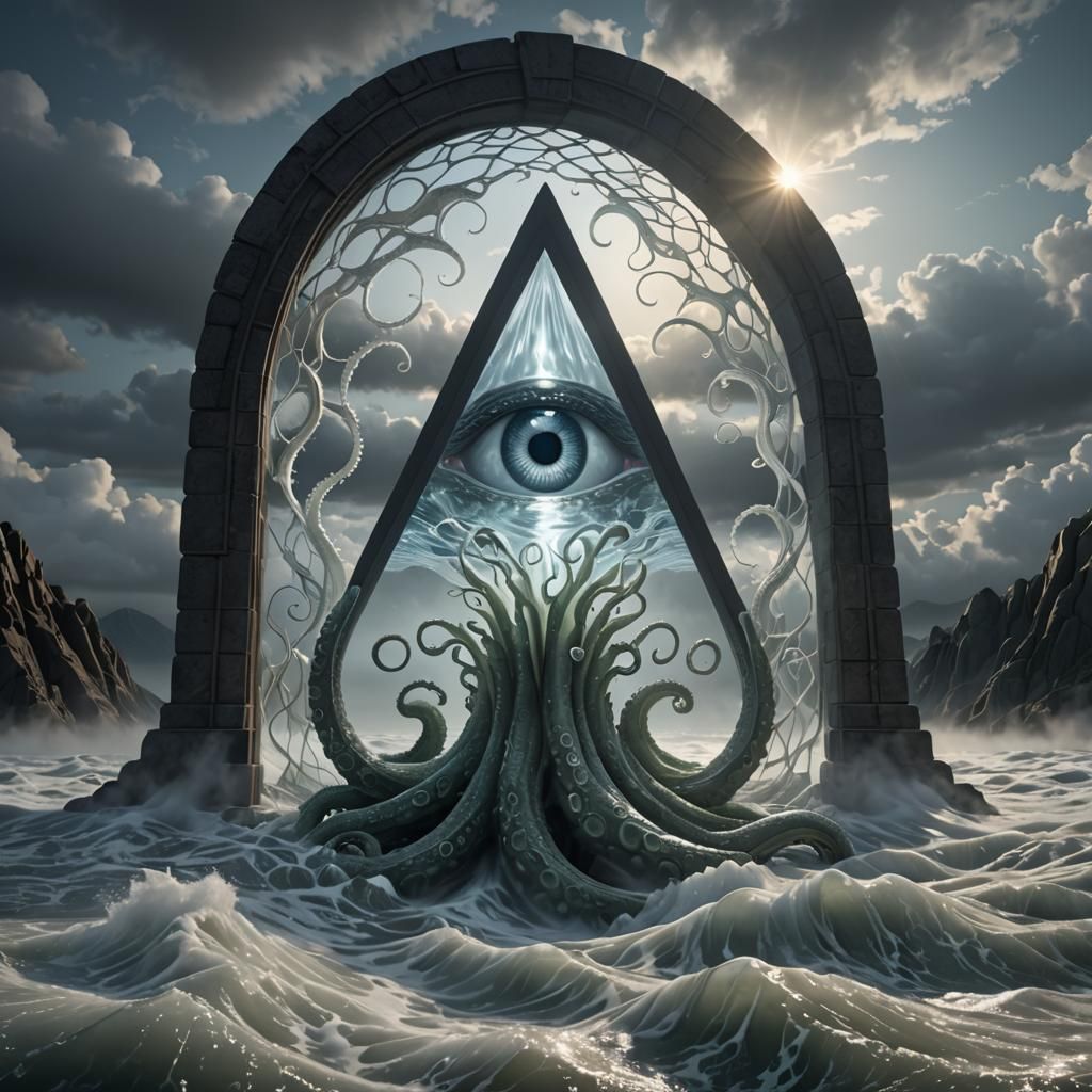 A tentacle arches to grip at a mesmerizing 3D render that sh...