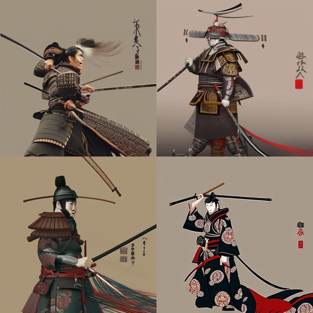 Traditional Japanese samurai