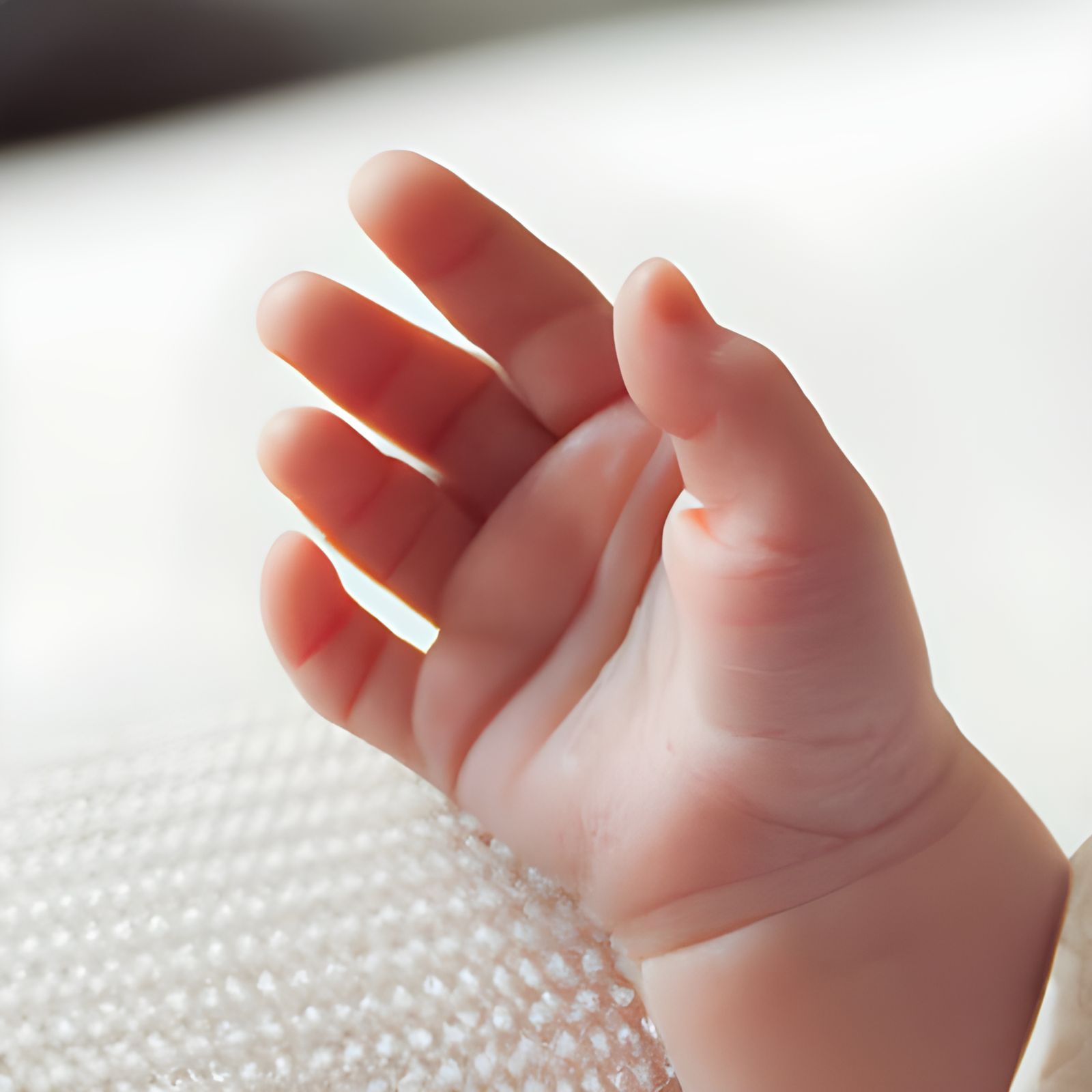 Newborn’s Tiny Hand  by @Swandotter