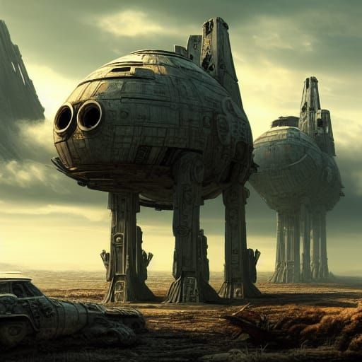 post-apocalyptic nuclear wasteland on a star wars planet