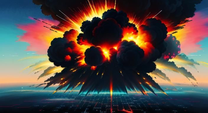 explosion Made of Smoke That Sparkle