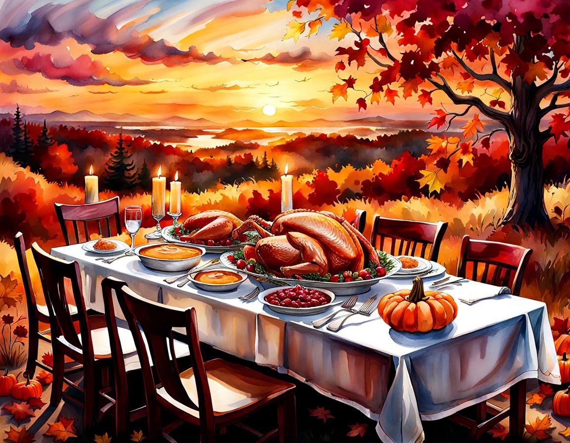 Thanksgiving dinner  by @Queen of white rose