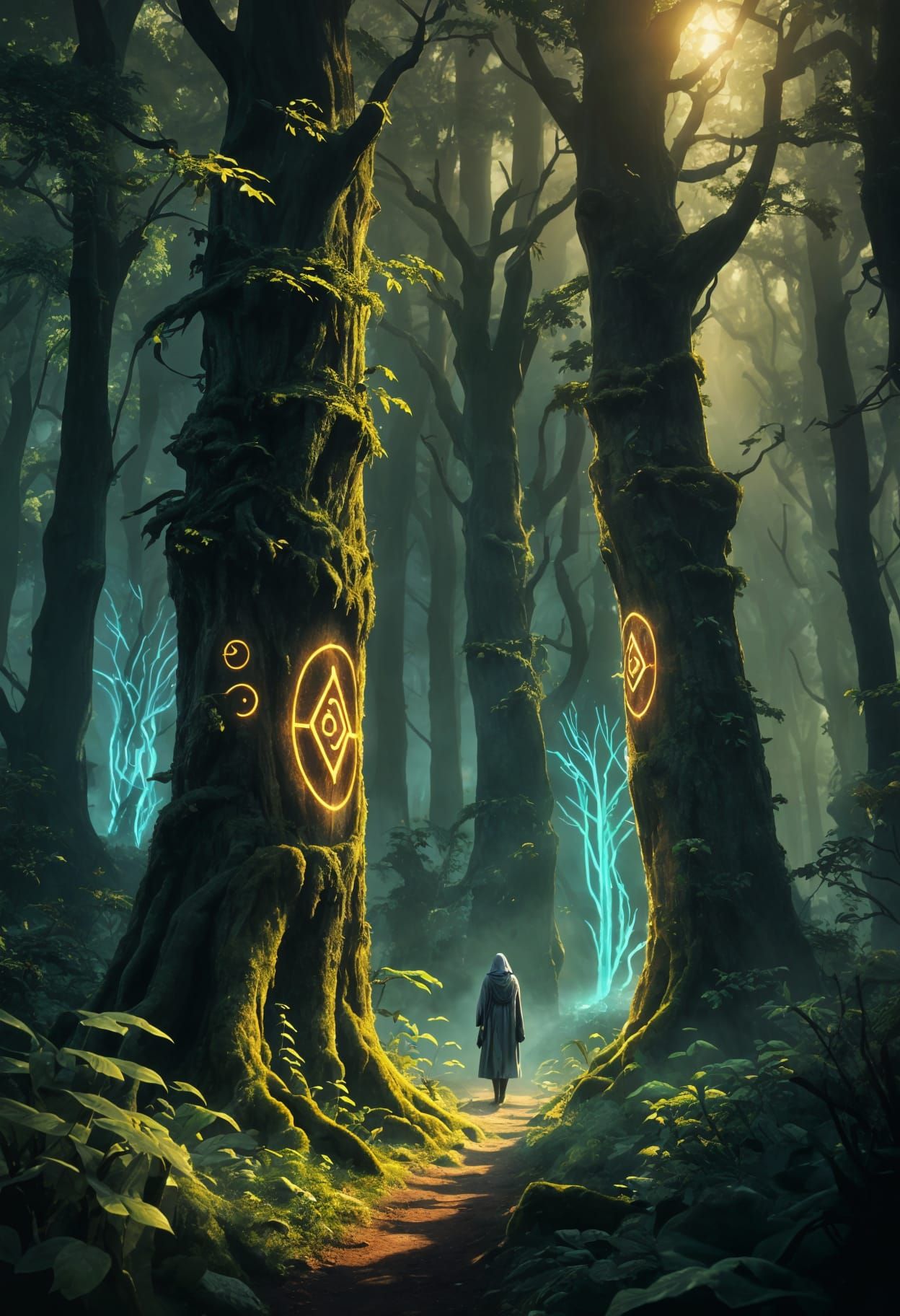The Runes - Arcane Nature in Holographic Style