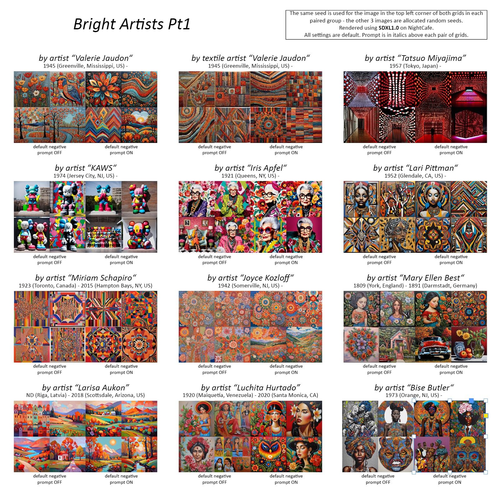 SDXL Bright Artists Pt1