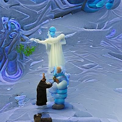 A priest offering a prayer to the God of Frost