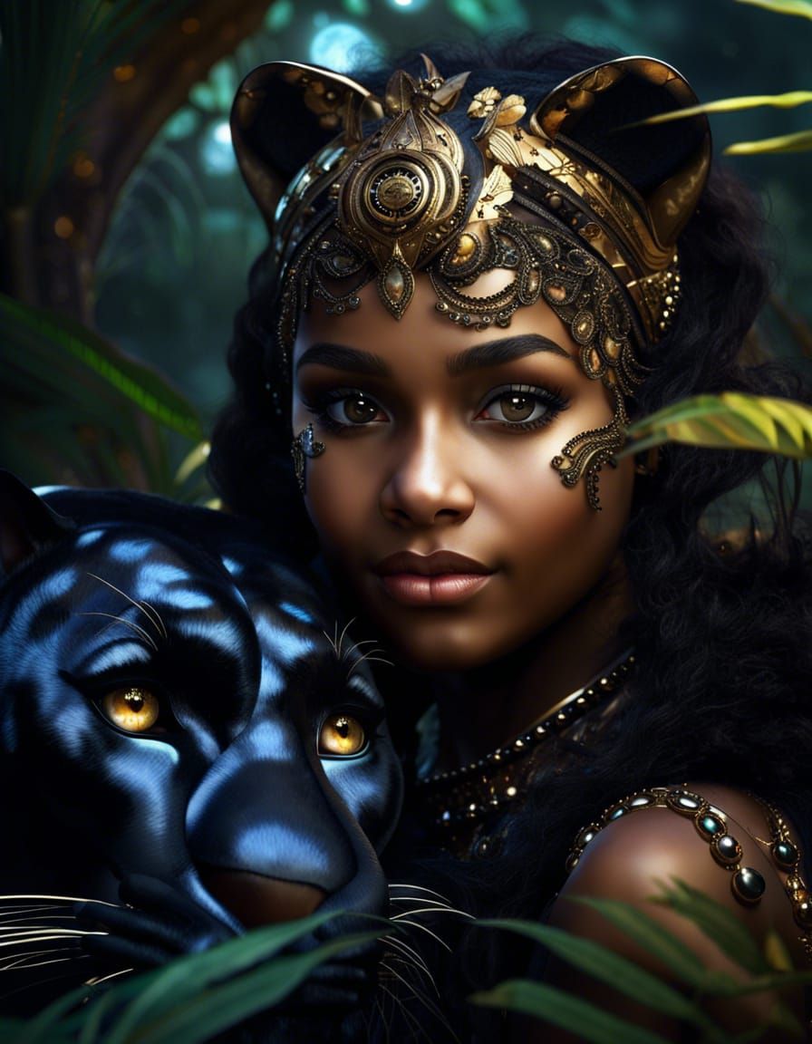 Black Panther Goddess - AI Generated Artwork - NightCafe Creator