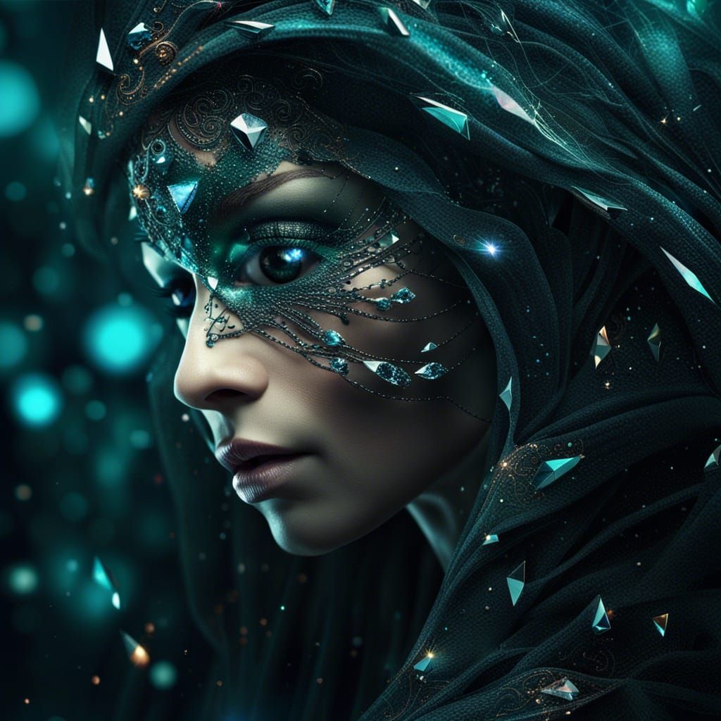 """""close-up of Constellating Spiral eye : intricate sparkl...