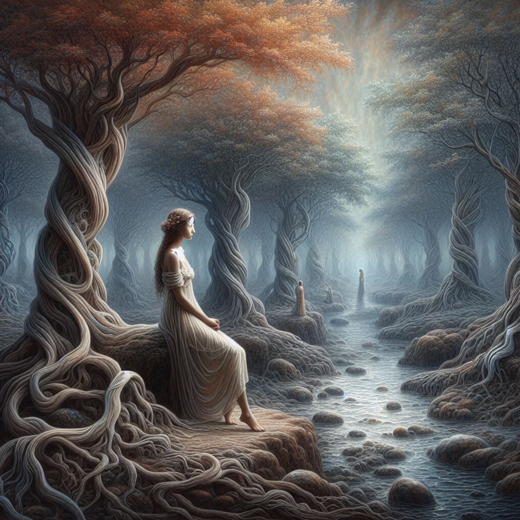 Solitary Female Figures Series - 15