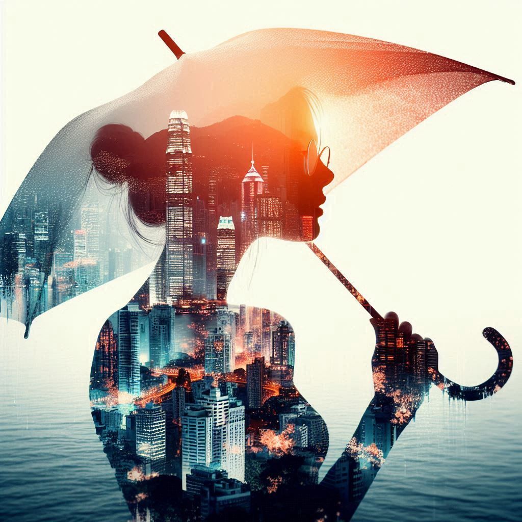 double exposure beautiful fantasy portrait landscape..