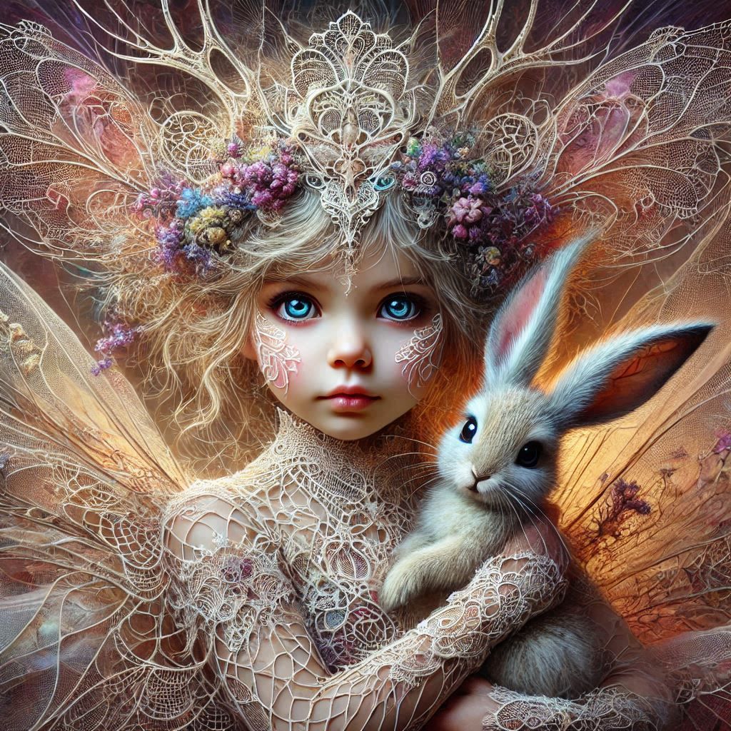 Antlers And A Pet Bunny....