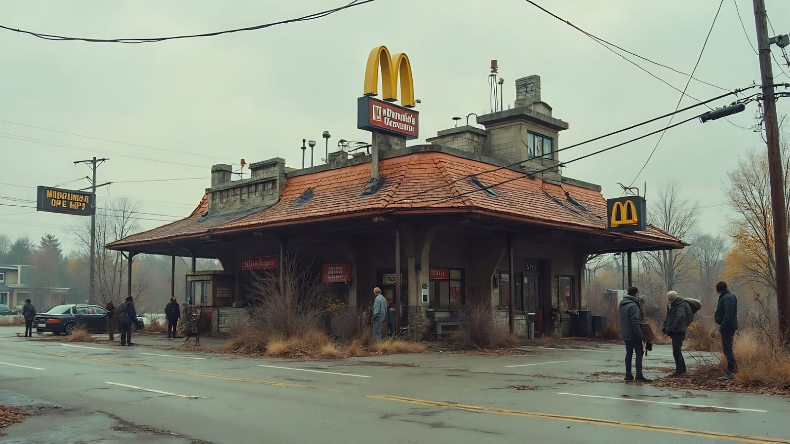 Dystopian McDonald's Playground in Ruin