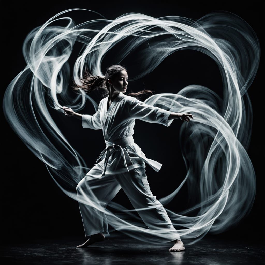 Karate Martial Artists in motion  by @Frederick