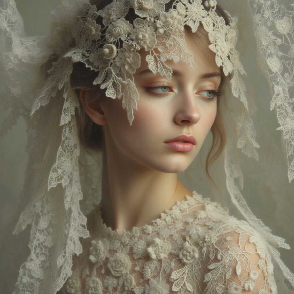 <lora:kak-lacemadness:1.0>Woman covered in lace