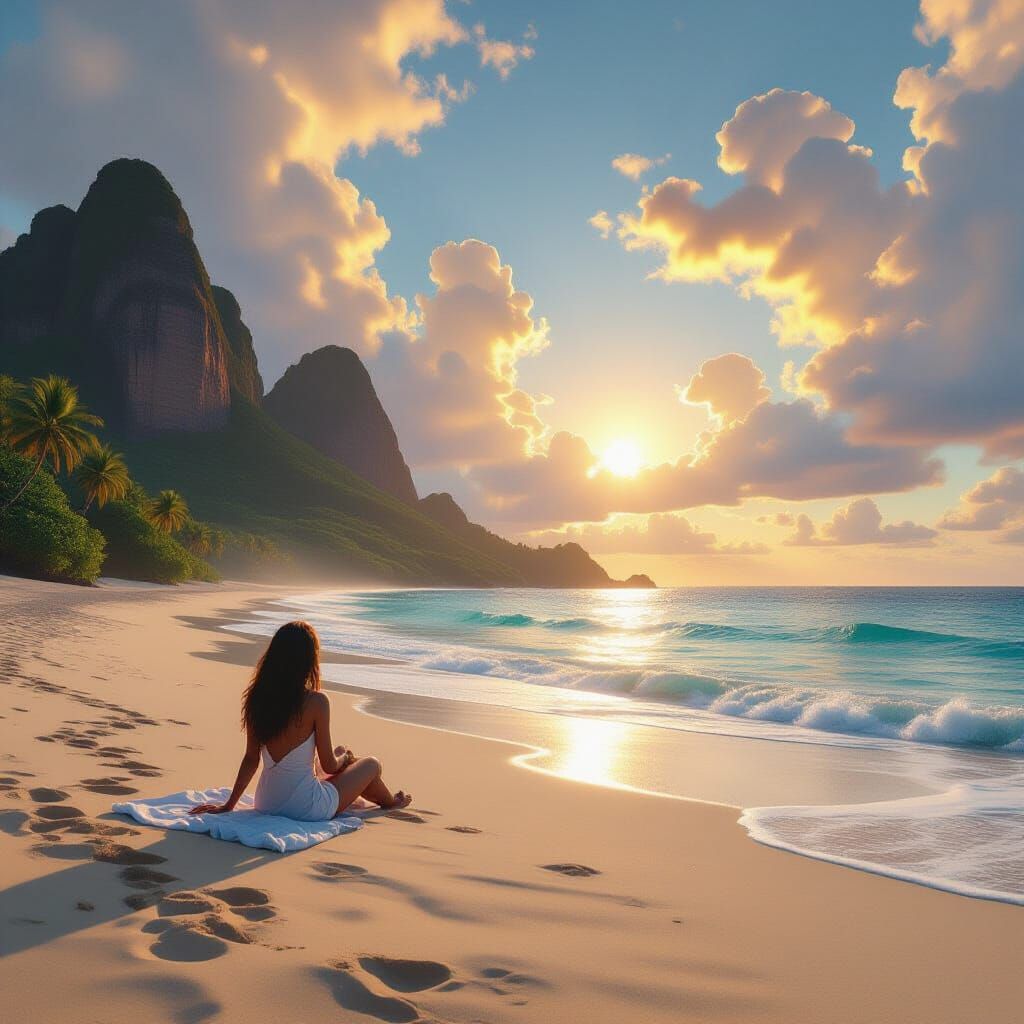 Inner peace on the beach. 