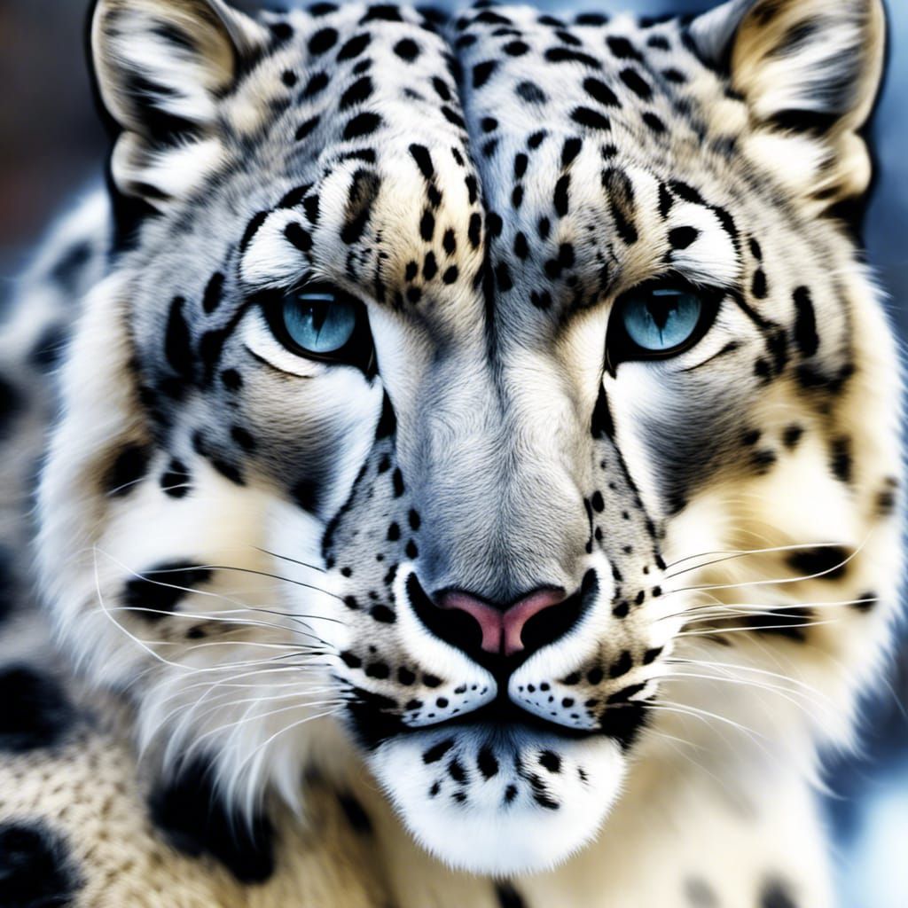 Snow Leopard - AI Generated Artwork - NightCafe Creator