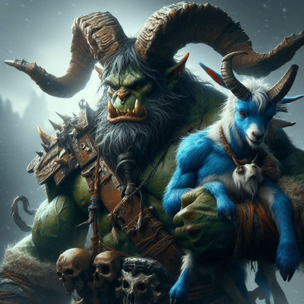 Blue goat for dinner!