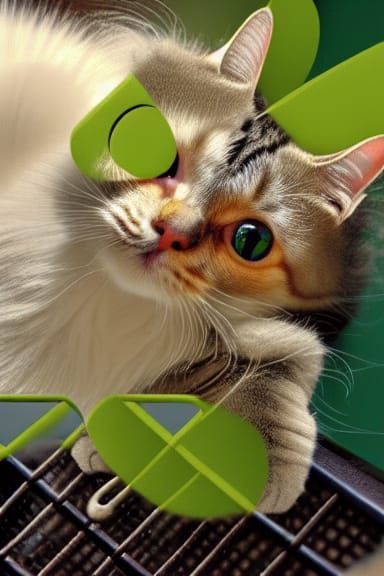 Weird blind cat