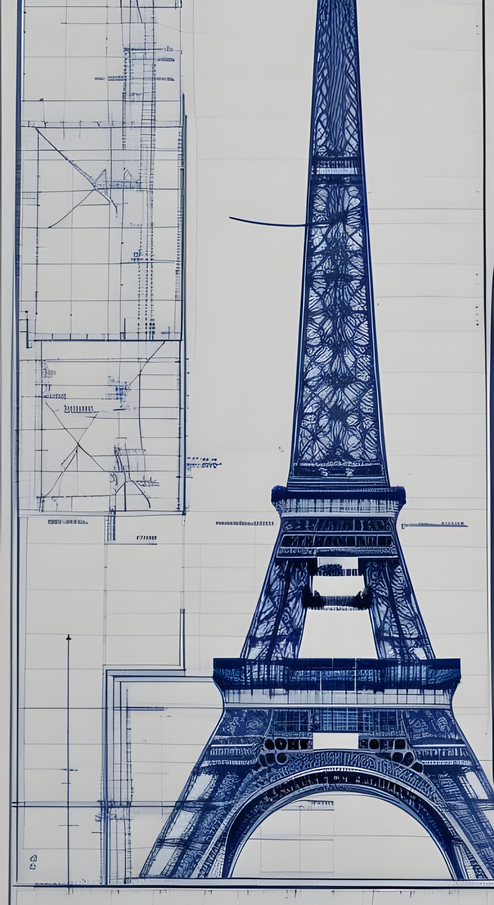 French Blueprint - AI Generated Artwork - NightCafe Creator