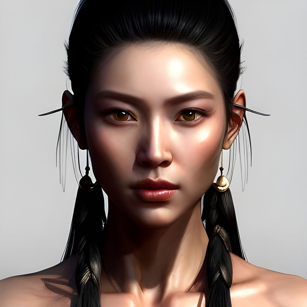 DNA mix of Korean Priestess+Panamanian Warrior #2 - AI Generated ...