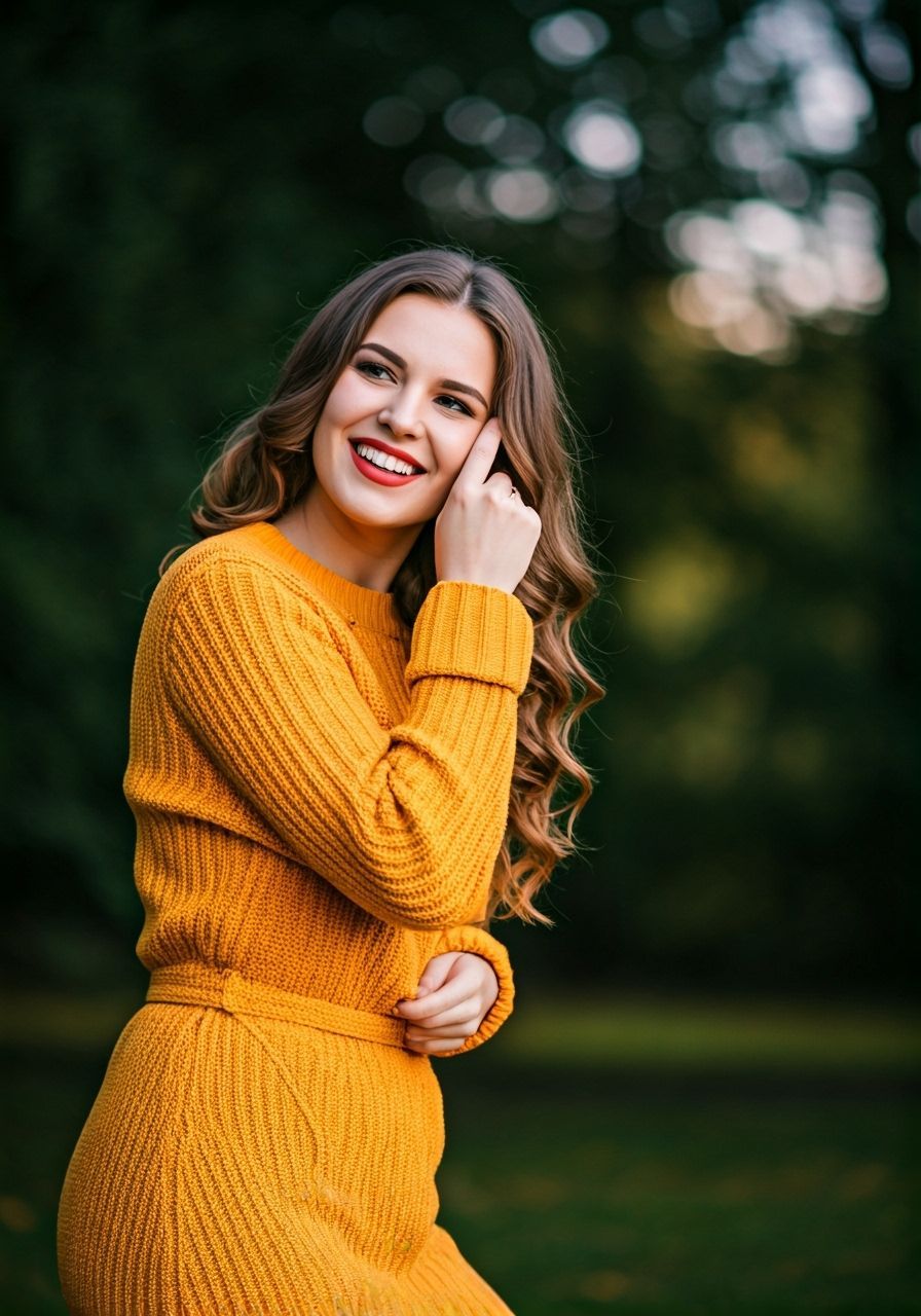 Woman Swimming in Ocean with Bokeh Effect