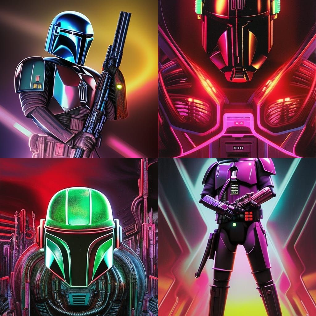 Synthwave Mandalorian