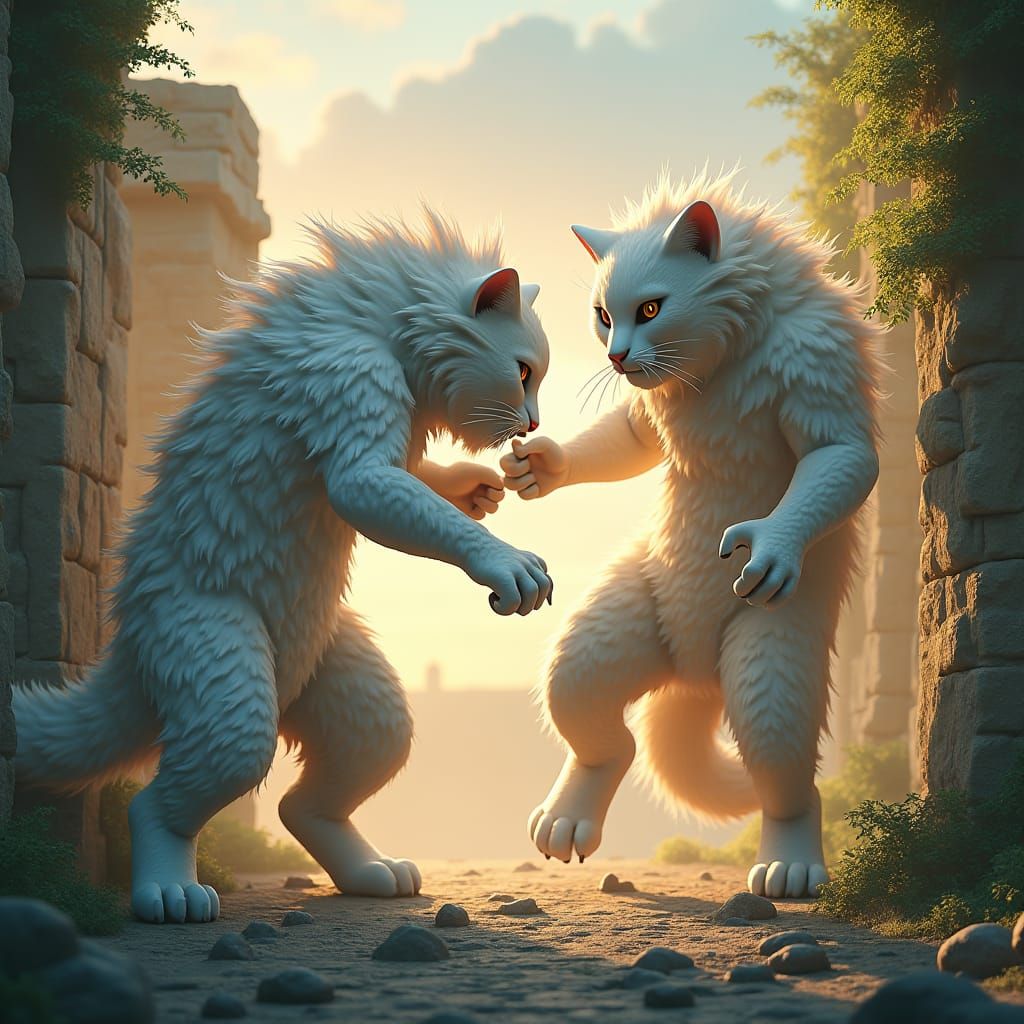 Giant cat dance