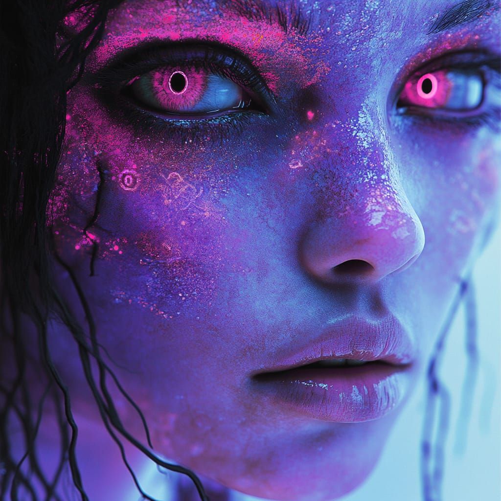 closeup on pinky eyes