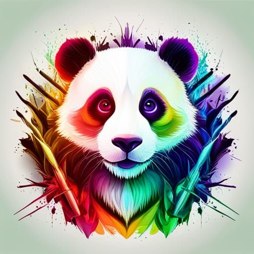 panda graffiti painting