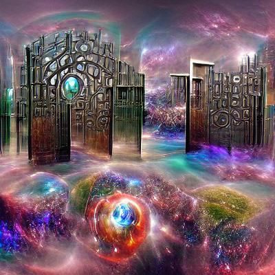 a thousand doors, gates, portals open to a thousand different worlds in the multiverse