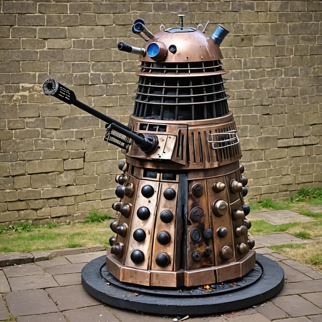 For sale, dead dalek for use as garden sculpture - AI Generated Artwork ...