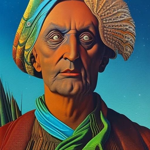 Oil Paint in the style of Albrecht Durer, Max Ernst AI Generated