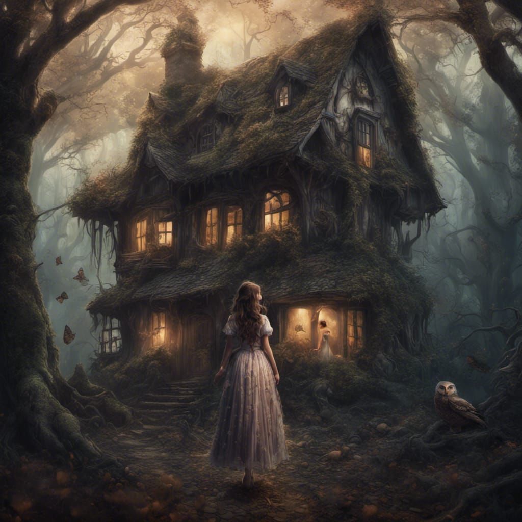 Creepy cottage in the woods