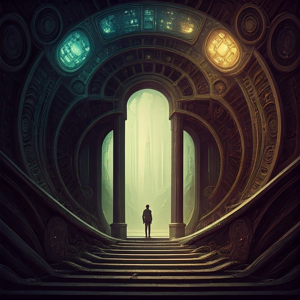 Surreal Dreamscape: A Melancholic Vision in Vivid Colors