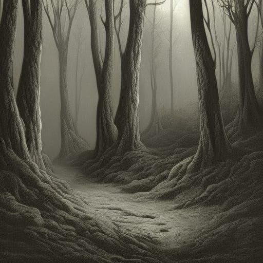 The dark Forest - AI Generated Artwork - NightCafe Creator