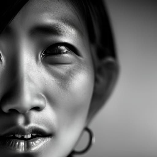 B & W Portrait! - AI Generated Artwork - NightCafe Creator