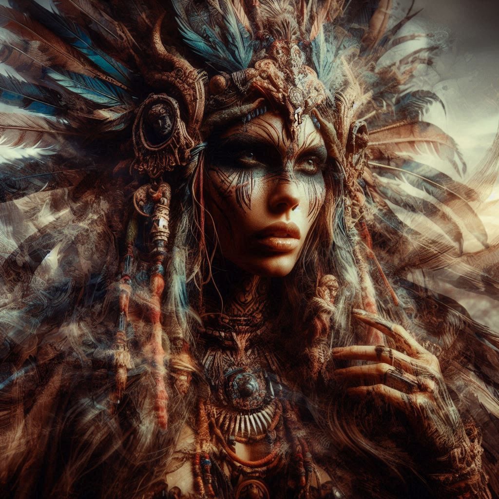 double exposure beautiful fantasy portrait landscape..