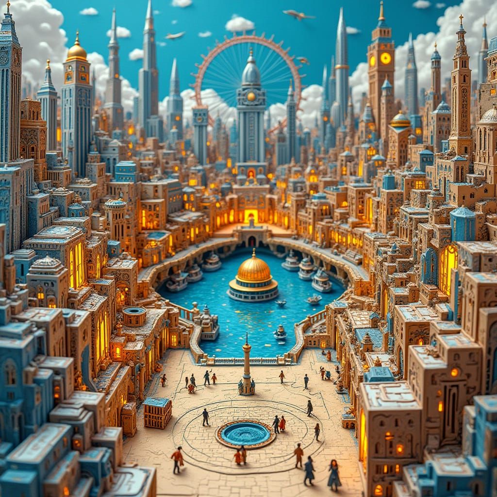 Folded Cityscapes: London, Dubai, and Jerusalem Unfolded