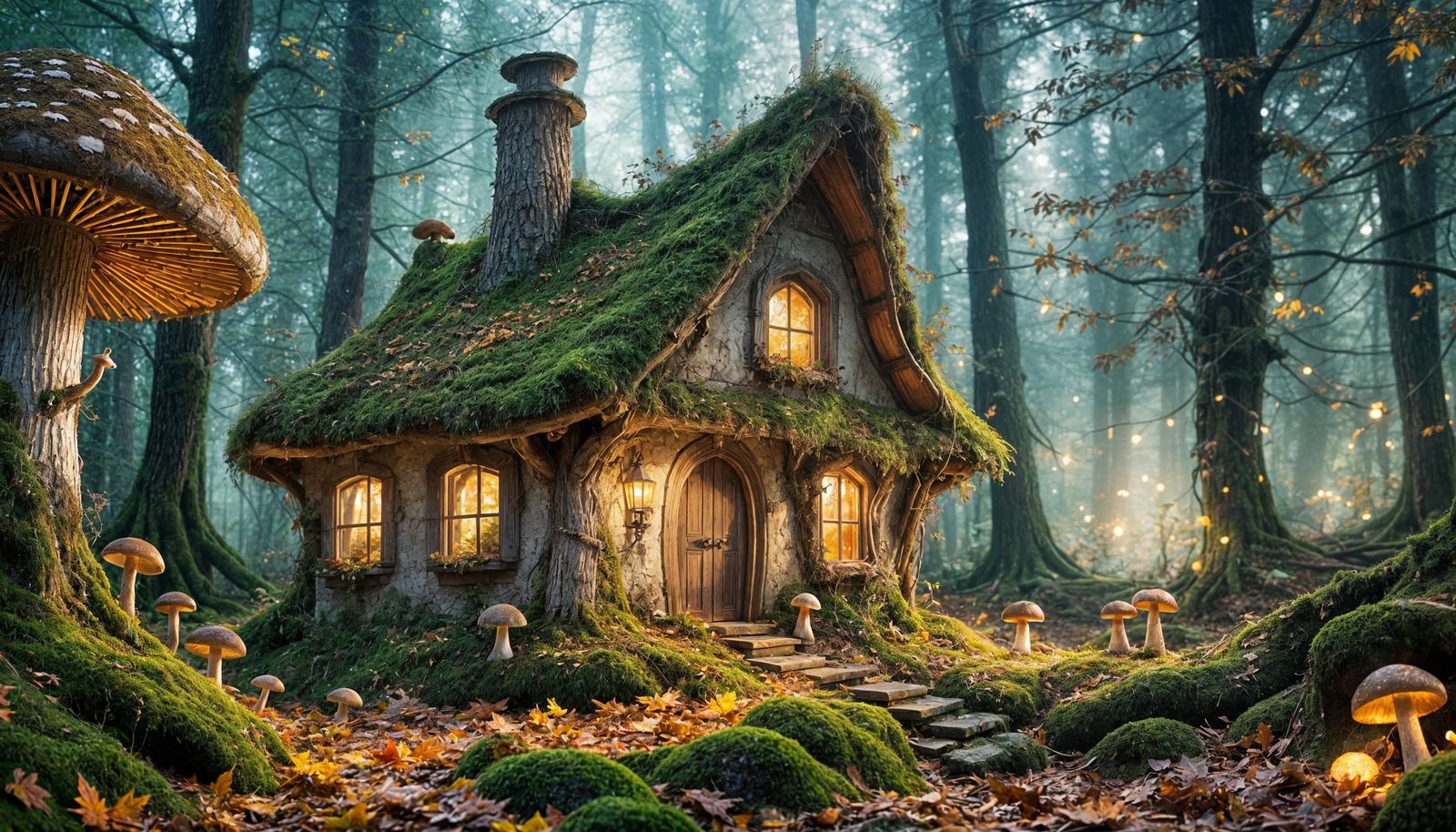 A cozy autumn forest scene   by @Lizzy 