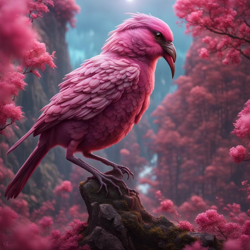 pink bird