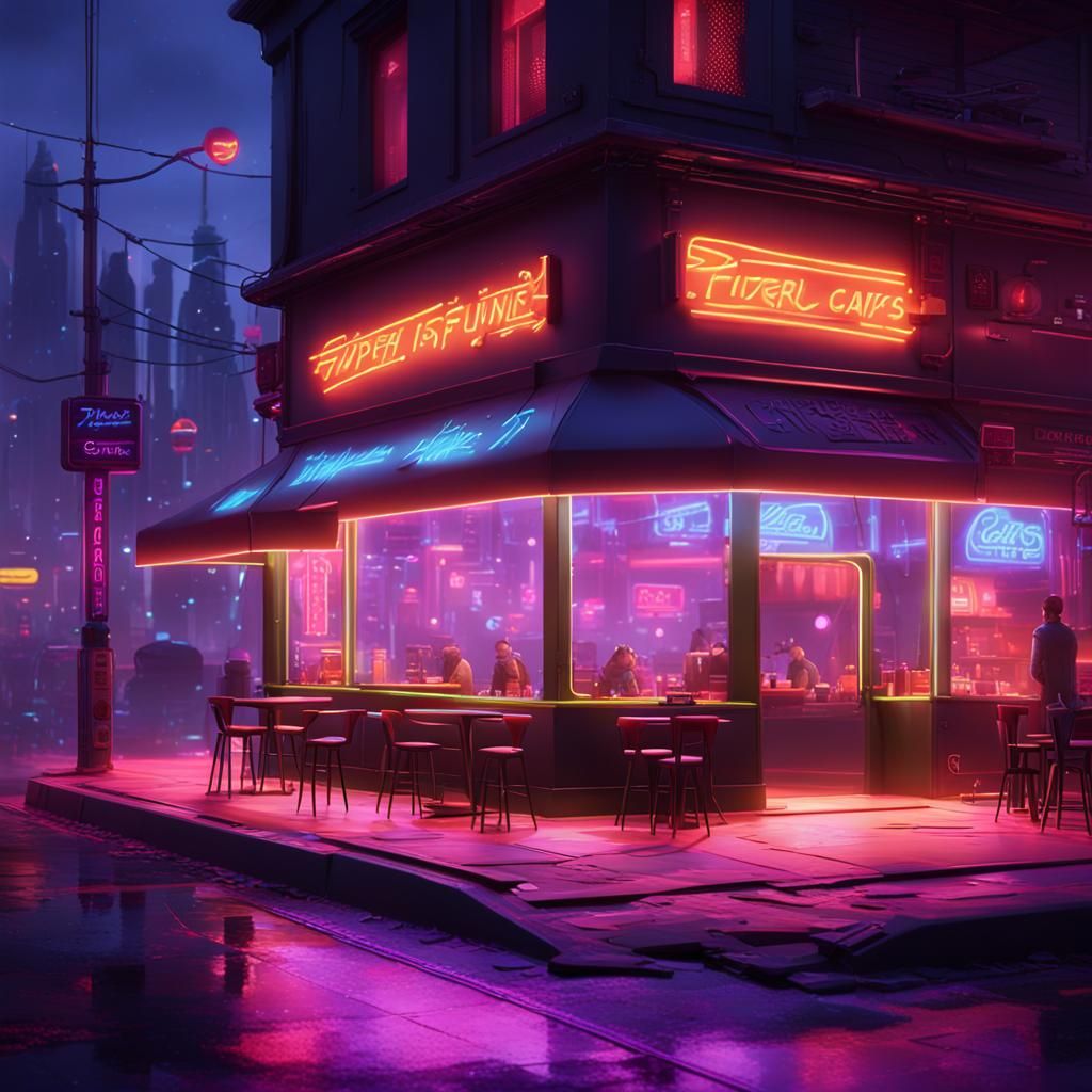 A night café - AI Generated Artwork - NightCafe Creator