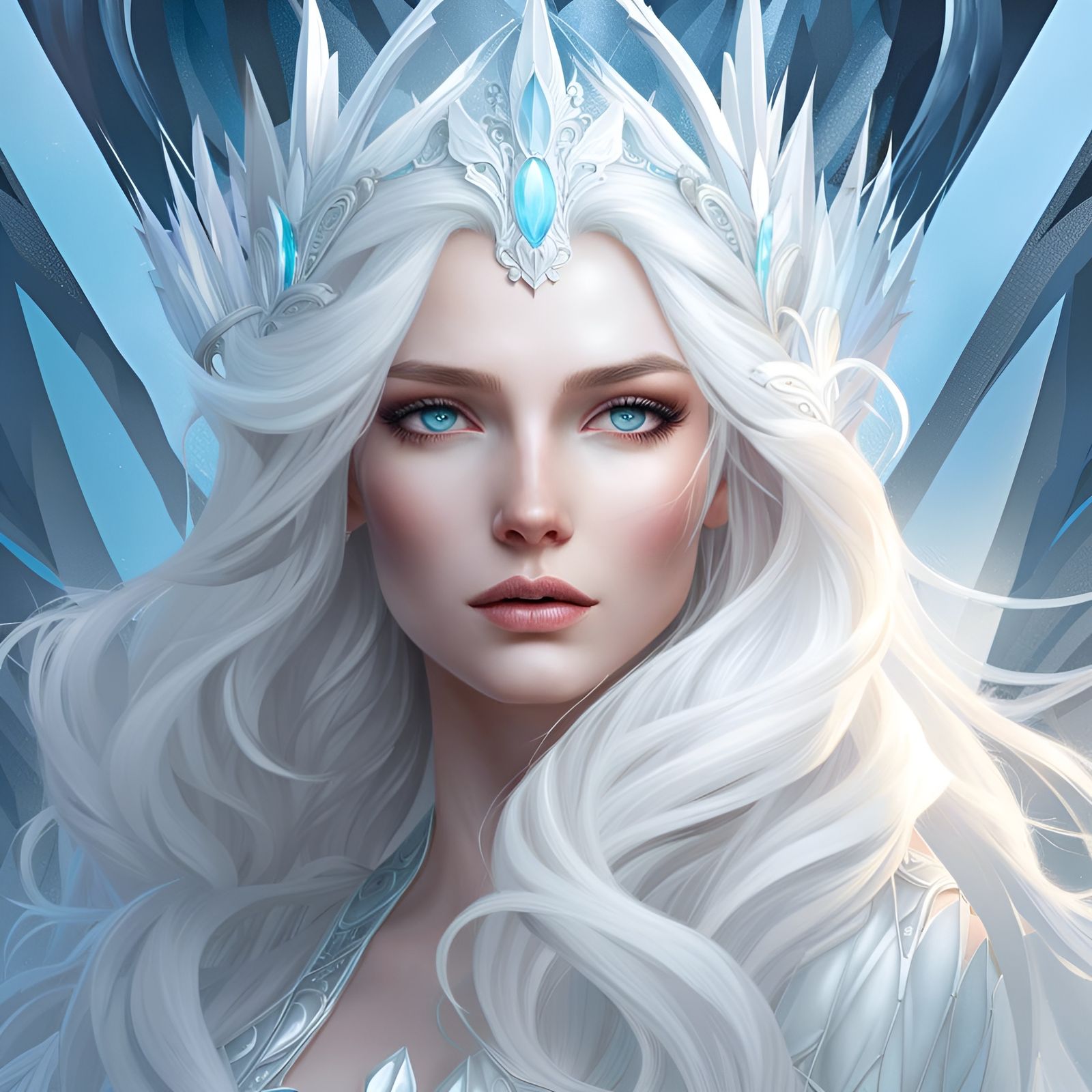 Snow Queen 💙💙💙 - AI Generated Artwork - NightCafe Creator