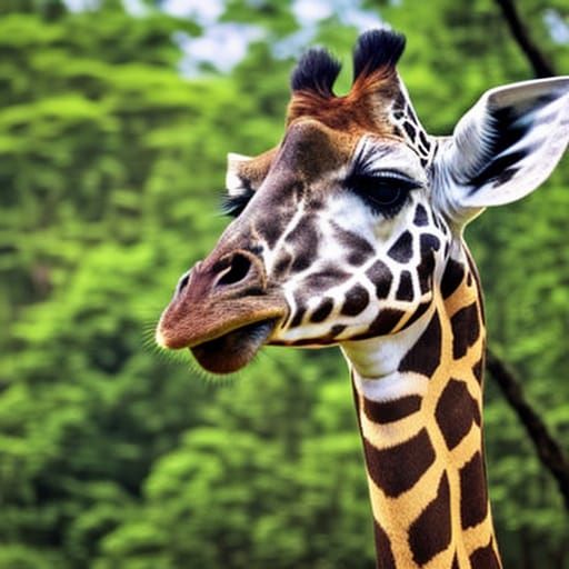 Giraffe up close.
