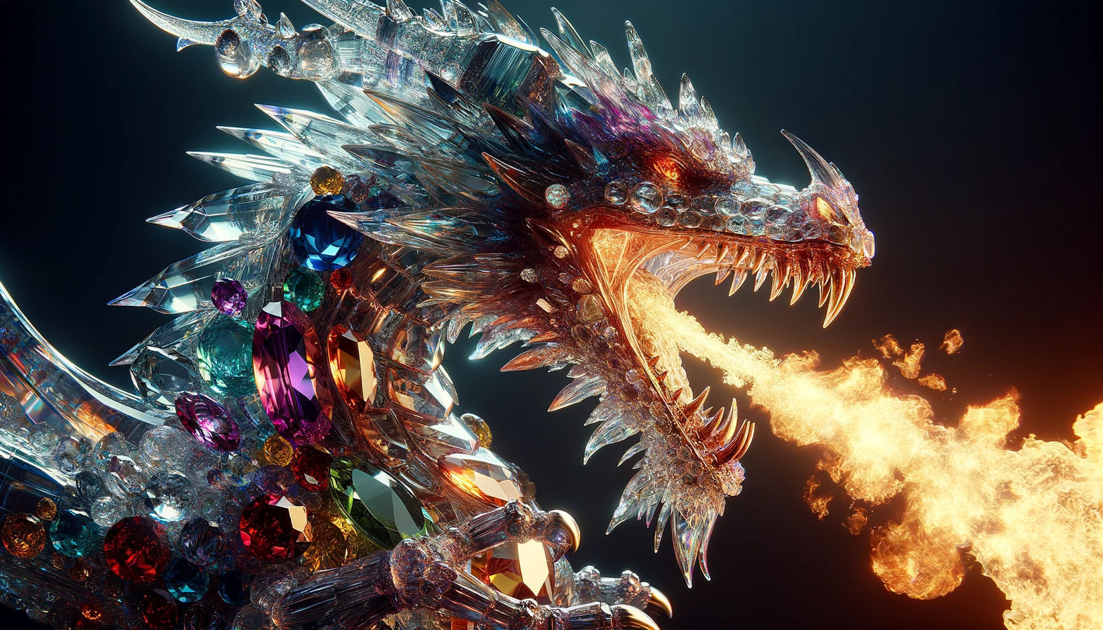 Crystal Inferno: The Gemstone Dragon's Blaze
