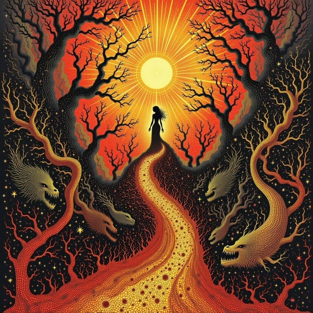 in the depths of the golden mind something weird is lurking <lora:Goddess:1.0> 